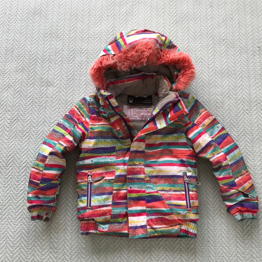 Spyder girls ski or snow winter jacket